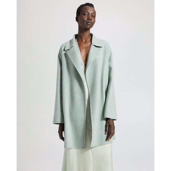 Theory Jackets & Blazers - Theory Cashmere Blend Melange Overlay Coat